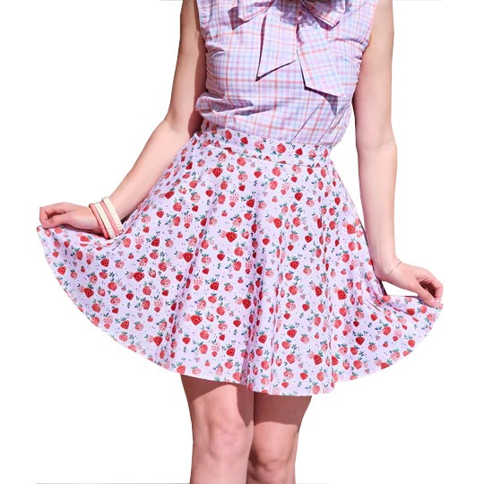 Strawberry-Skater-Skirt