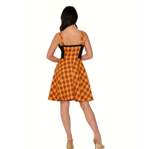 Orange-plaid-Dress