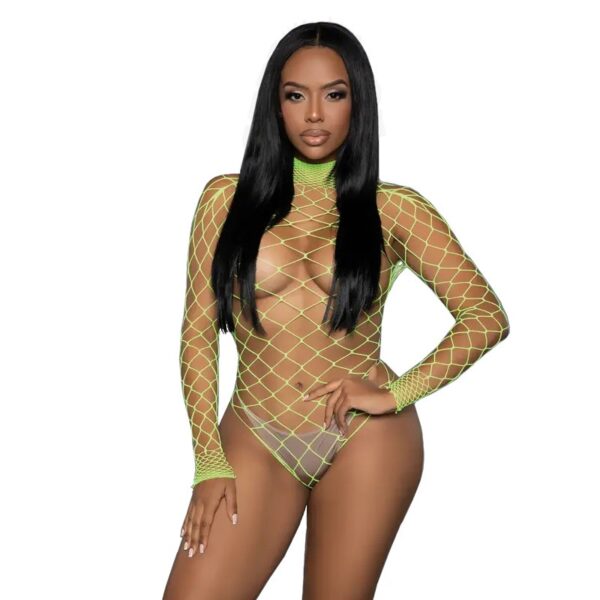 1909-Dancing-All-Night-Bodystocking-Neon-Green-1