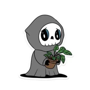 Cute-Plant-Grim-Reaper-Sticker