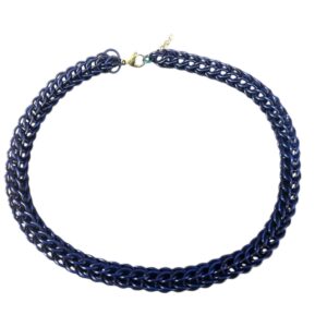 Blue-Chainmail-Choker