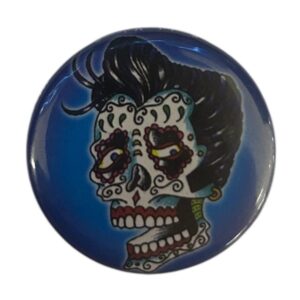 Elvis-Sugar-Skull-Pin