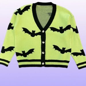 Green-Bat-Cardigan-Sweater