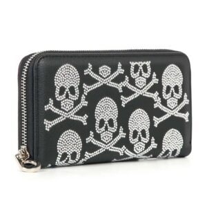 Skull-Crossbones-Bling-Accordion-Wallet